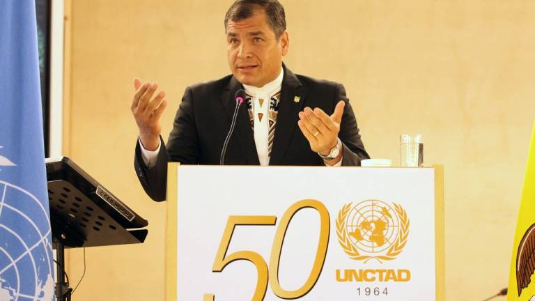 Correa fue el orador invitado de la decimoquinta edición de la Cátedra Raúl Prebisch