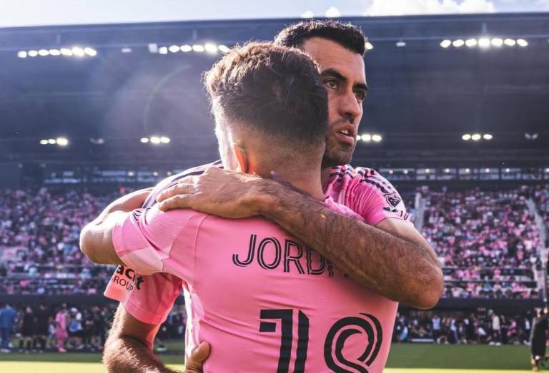 $!Sergio Busquets y Jordi Alba en su último partido con el Inter Miami.