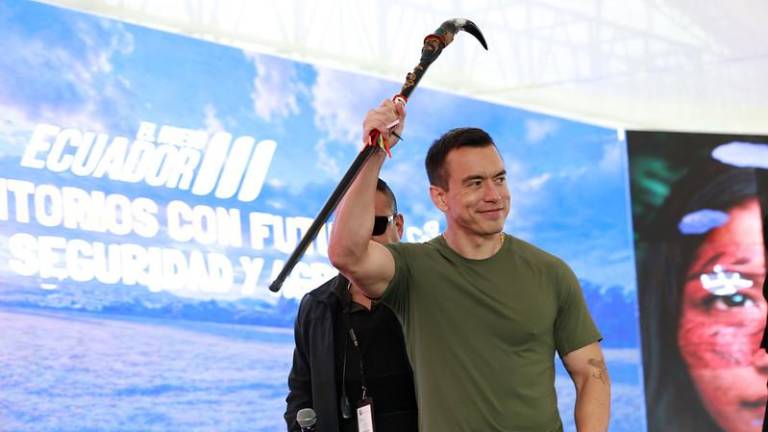 El presidente Daniel Noboa afirmó que “marzo registró un 24 % menos” de asesinatos.