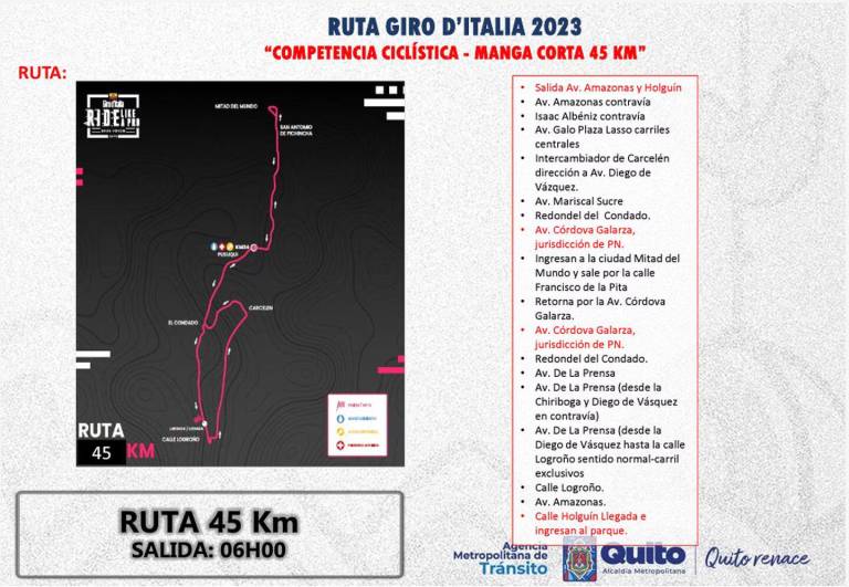 $!Giro d’Italia Ride Like A Pro: Quito se pone la maglia rosa y sale a pedalear este domingo