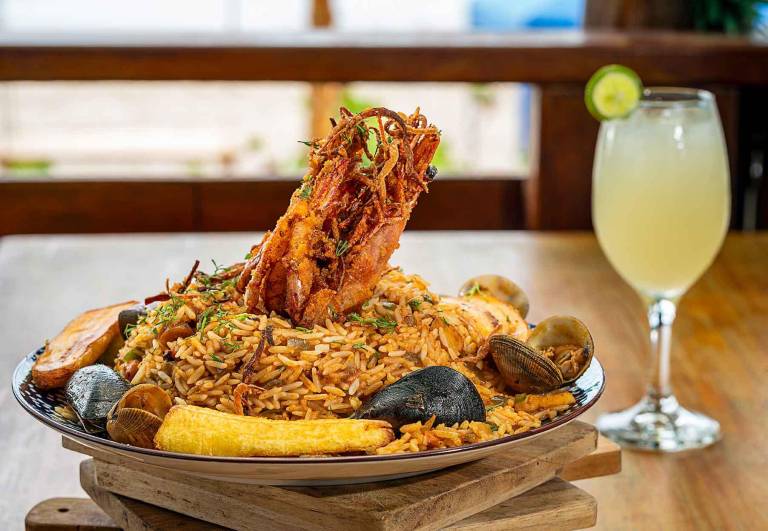 $!Imagen del plato de arroz engabadeño de la Casa del Cacique.