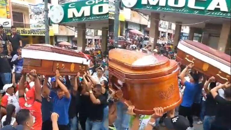 Con disparos y música: videos muestran cómo fue el velatorio de presuntos sicarios en Mocache