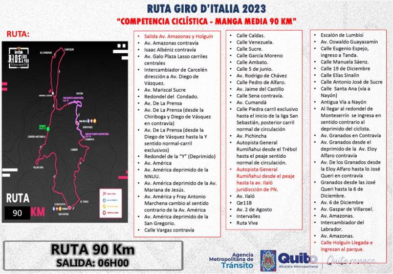 $!Giro d’Italia Ride Like A Pro: Quito se pone la maglia rosa y sale a pedalear este domingo
