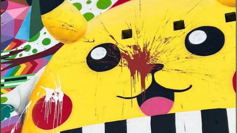 Hombre que manchó mural de Pikachu será denunciado