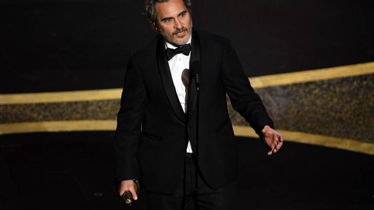 Joaquin Phoenix ganó su primer Óscar. Foto: AFP.