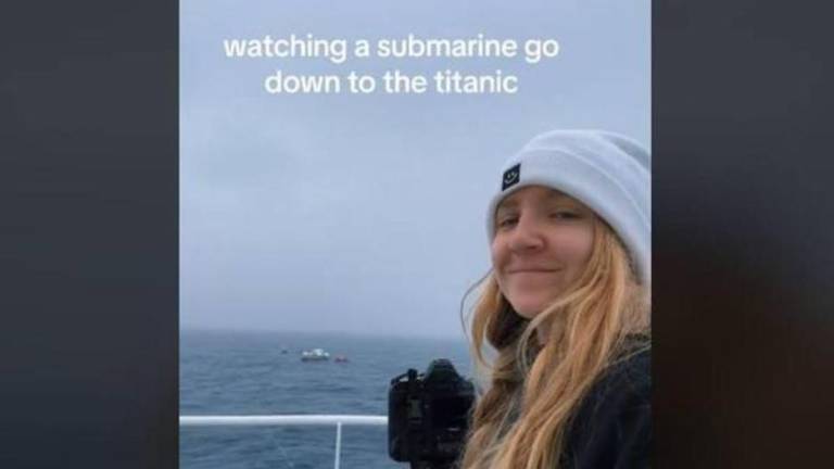 Tripulante grabó el último instante del sumergible desaparecido: viendo un submarino bajar al Titanic