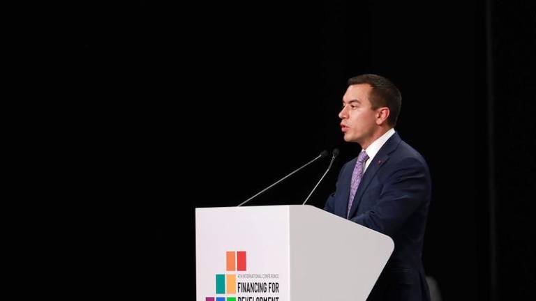 Daniel Noboa propone una 'nueva arquitectura financiera global' en cumbre de la ONU en España