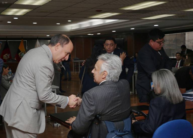 $!Llegada de Lenín Moreno a la audiencia de juicio en el caso Sinohydro.