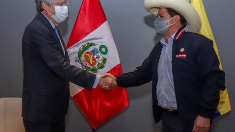 Lasso es el primer jefe de Estado en reunirse con el presidente electo de Perú, Pedro Castillo, previo a su investidura