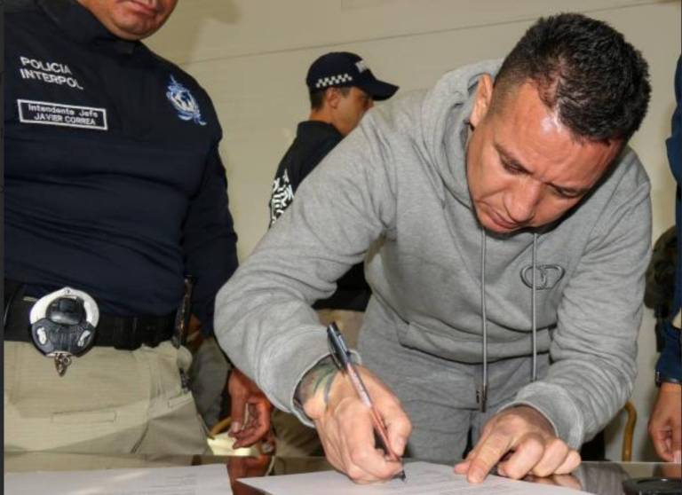 $!Wilder Sánchez, más conocido como 'Gato Farfán', durante su detención.