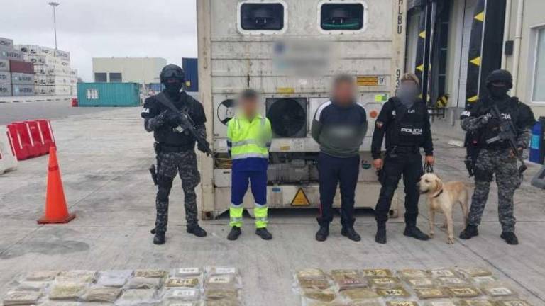 Durante la ejecución de la operación “Poseidón XXXI” se encontraron en los paneles de refrigeración 60 envolturas tipo ladrillo que contenían droga.