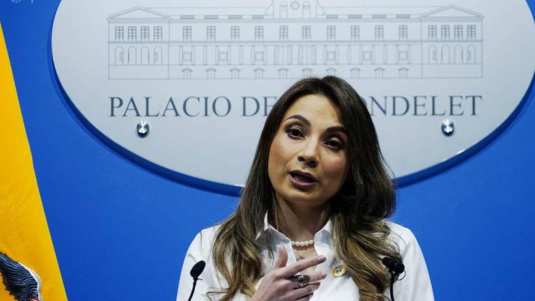 Rueda de Prensa de Carolina Jaramillo, portavoz oficial de Carondelet, en la Presidencia de la República. Foto: API