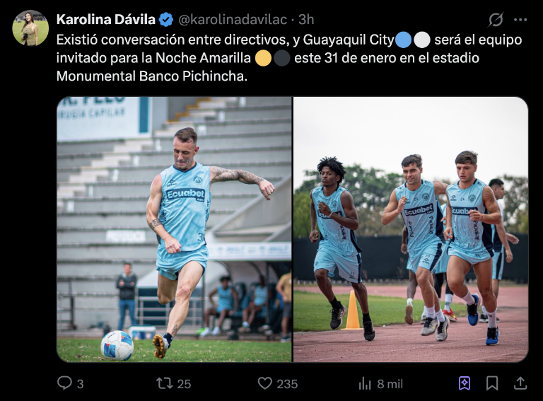 $!Tuit de la periodista Karolina Dávila.