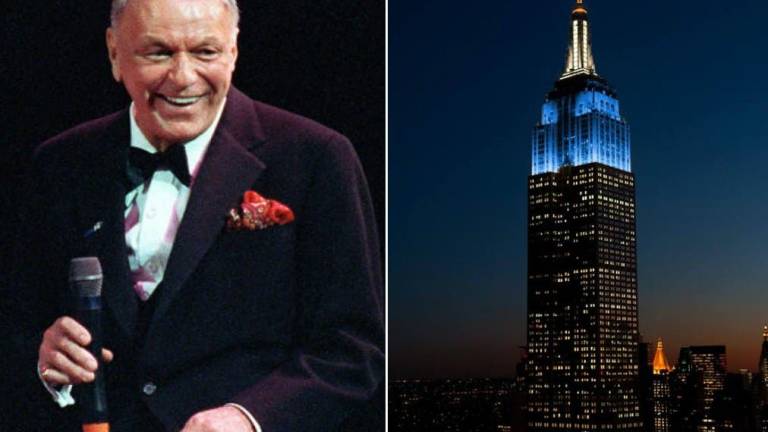 El Empire State se tiñe de azul por el centenario de Sinatra