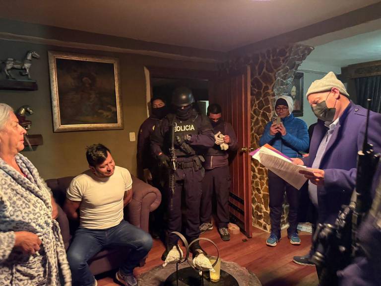 $!Así fue la detención del alcalde de Pujilí.