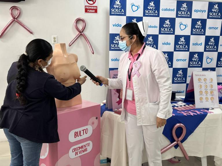 $!El cáncer de mama se presenta más frecuentemente como un nódulo o engrosamiento indoloro en el pecho.