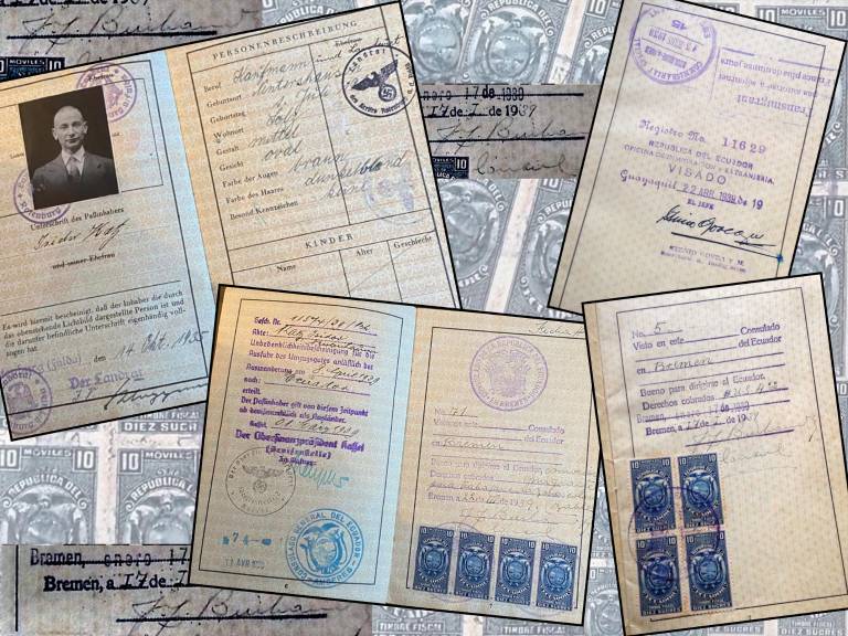 $!José Ignacio Burbanó visó más de 200 pasaportes de personas judías durante su misión consular en Bremen, Alemania (1937-1940).