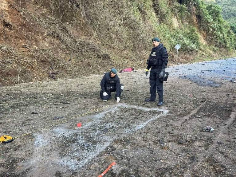 $!Fiscalía investiga explosión de un vehículo en Pallatanga: dos personas murieron