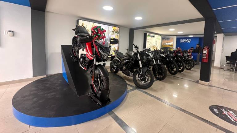 En la foto, uno de los almacenes de Indian Motos, que ensambla y distribuye la marca Bajaj en el Ecuador; el mercado local sigue en crecimiento y su proyección es positiva para el 2024