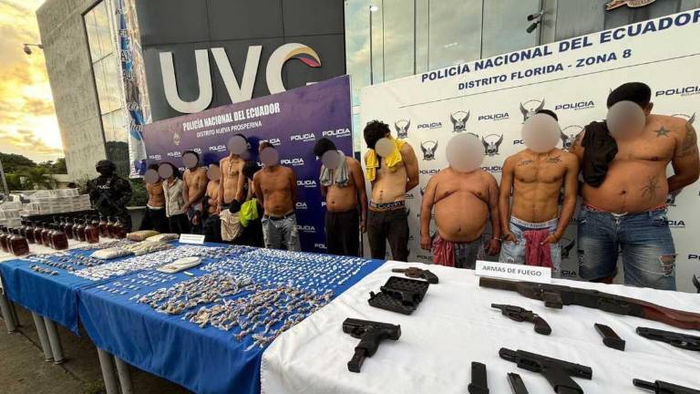La Policía detuvo en Guayas a 13 personas en un operativo contra el crimen organizado