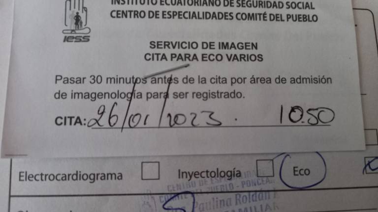 Usuarios denuncian demoras en turnos para exámenes y cirugías en el IESS: hay citas para 2023