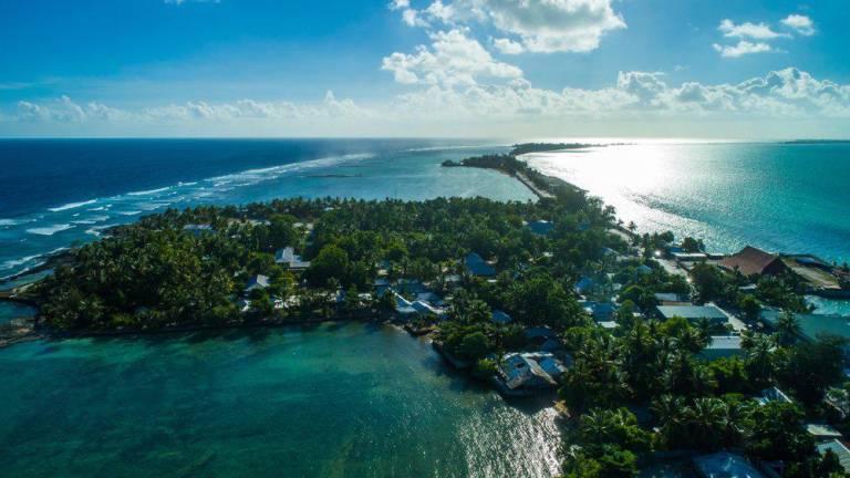 La nación de Kiribati, ubicada en el Océano pacífico. Foto: EFE