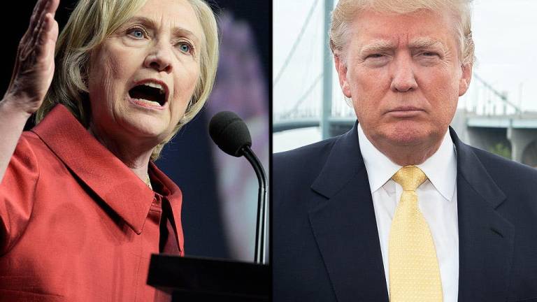 Clinton y Trump, casi empatados en lucha por la presidencia