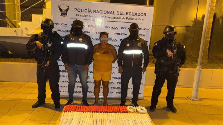 Una mujer arrestada por posesión de explosivos para cometimiento de atentados contra locales comerciales, informó el ministro Reimberg.