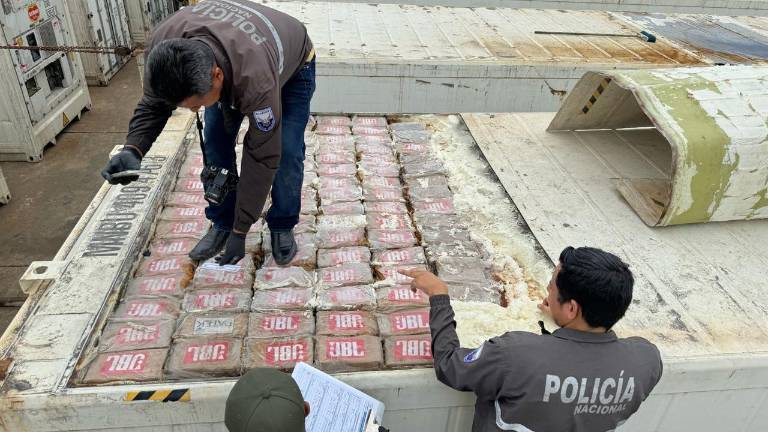 Policía incauta importante cargamento de cocaína en puerto de Machala, con la ayuda de un perro
