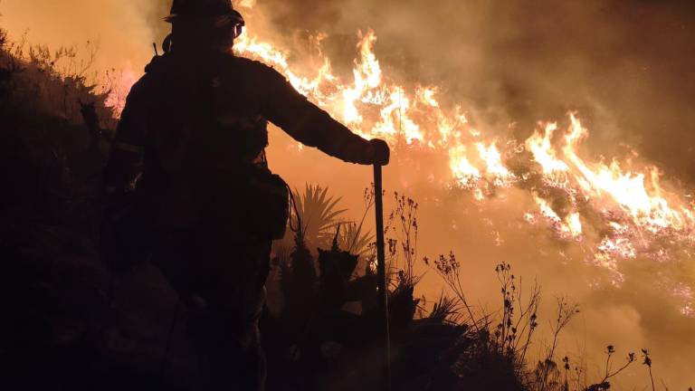 Así avanza el combate al incendio forestal en el cerro Casitagua