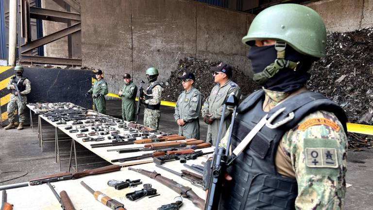 Miles de armas de fuego y municiones fueron destruidas en Guayaquil