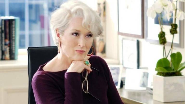 Meryl Streep interpretó a la estricta Miranda Priestly, editora de la revista de moda Runway.