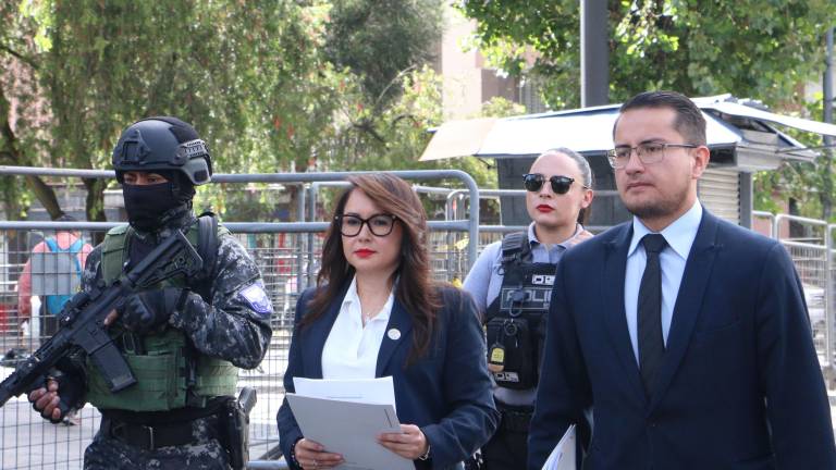 La ministra de Gobierno Nataly Morillo acudió a la Fiscalí­a General.