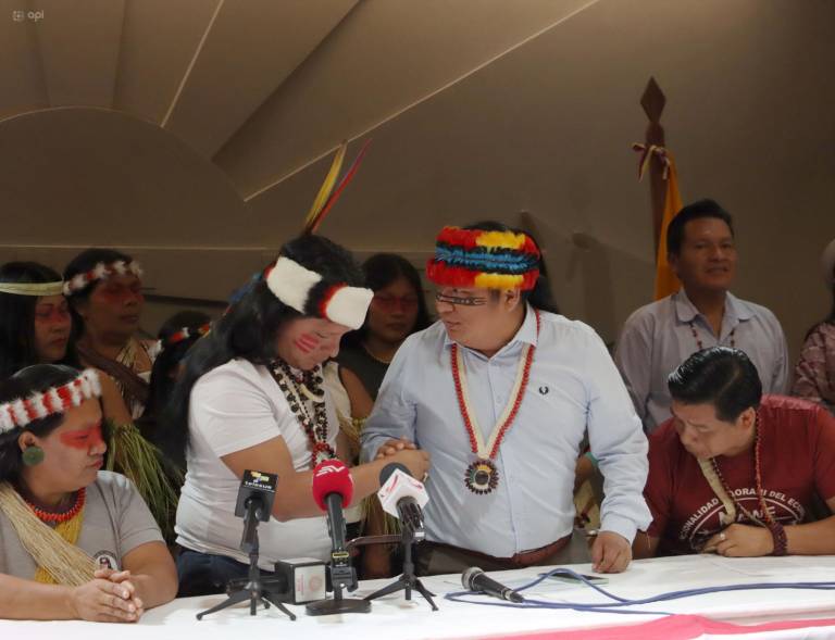 $!Los waorani pidieron al presidente Daniel Noboa visitar su territorio para trabajar conjuntamente.