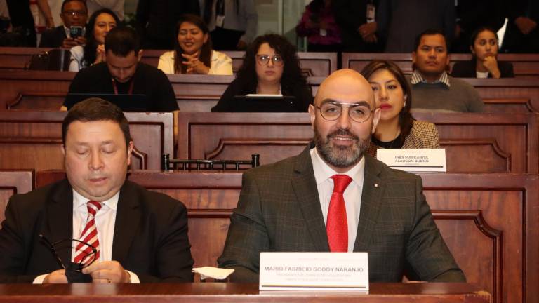 Mario Godoy, presidente del Consejo de la Judicatura, acude a la Comisión de Fiscalización para la actuación de pruebas dentro de la sustanciación del juicio político en su contra.