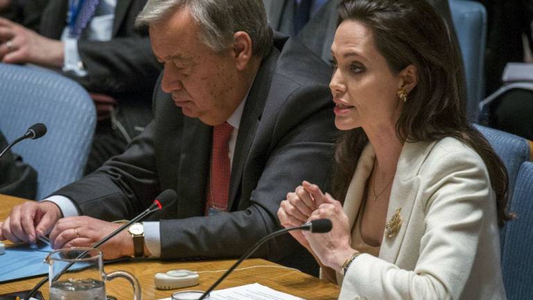 Angelina Jolie lleva a la ONU la voz de los refugiados sirios