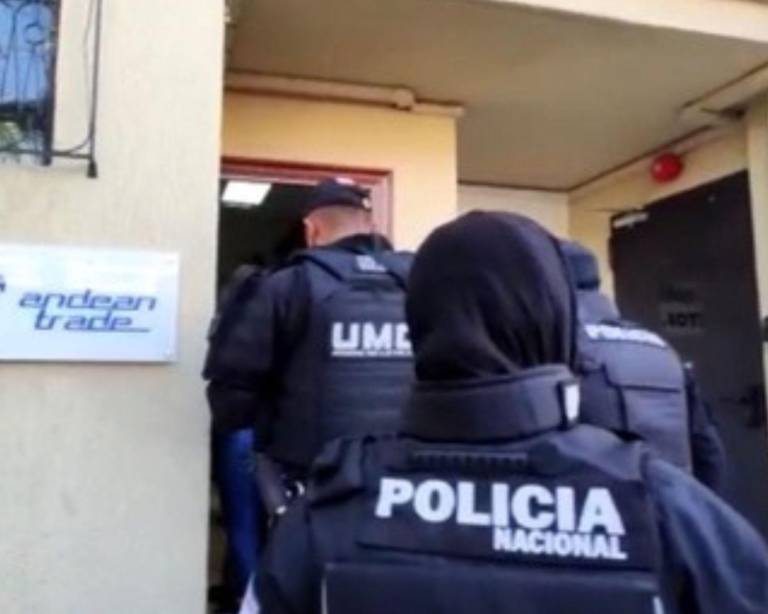 $!Las oficinas de Andean Trade fueron allanadas en 2021, por la Fiscalía y la Policía, en Quito.