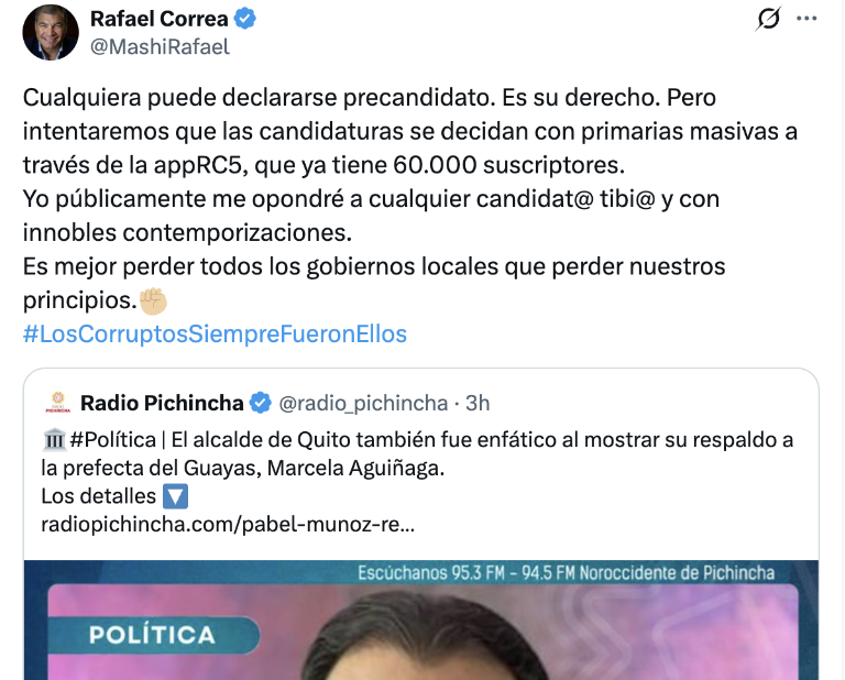 $!Correa cuestiona a Pabel Muñoz.