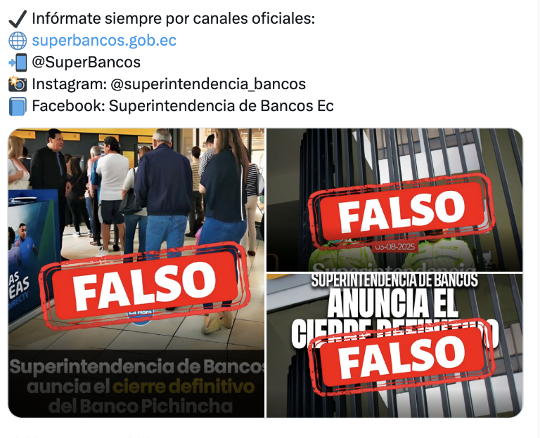 $!Superintendencia desmiente publicaciones de redes sociales.