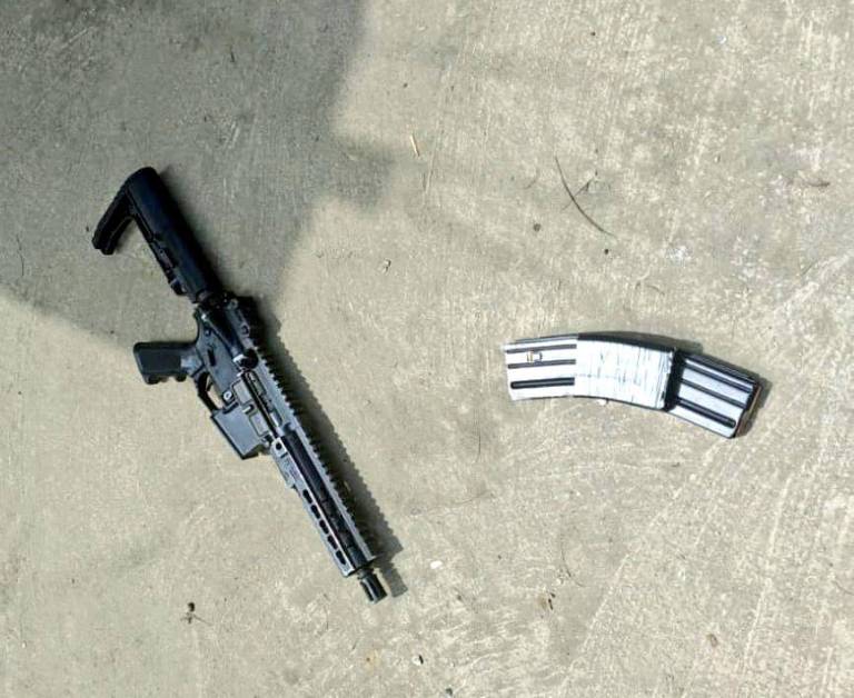 $!El arma de fuego que portaba el individuo.