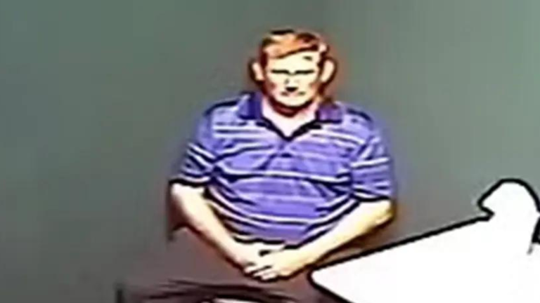 Captura del video del interrogatorio de Jerry Odum.