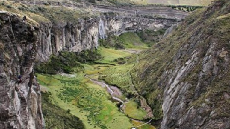 Vista panorámica del cañón de La Chorrera.