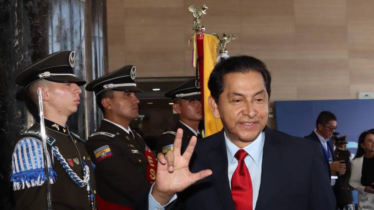 Fotografía de archivo del expresidente Lucio Gutiérrez, en la instalación de la Asamblea Nacional celebrada en noviembre del 2023.