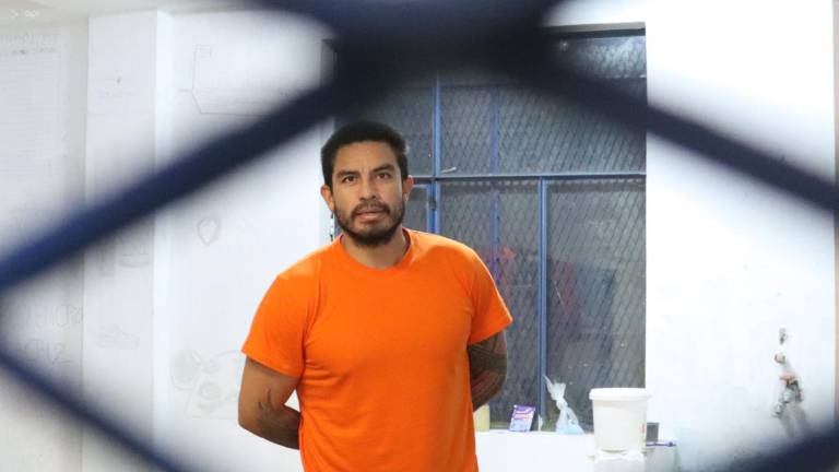 Fotografía tomada en febrero del año pasado que muestra a Salcedo en prisión preventiva.
