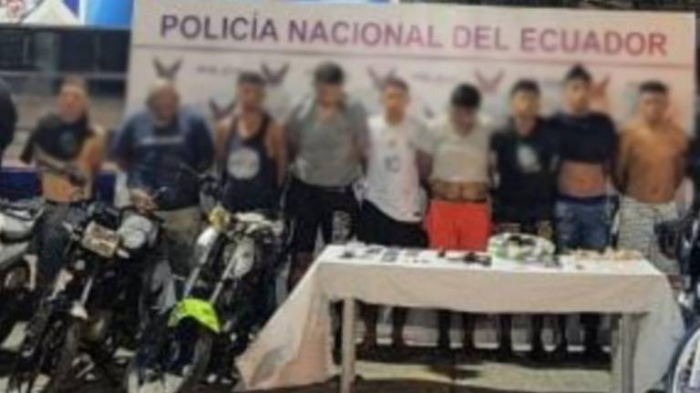 Policía captura a nueve miembros de la banda delictiva Las Águilasen Yaguachi