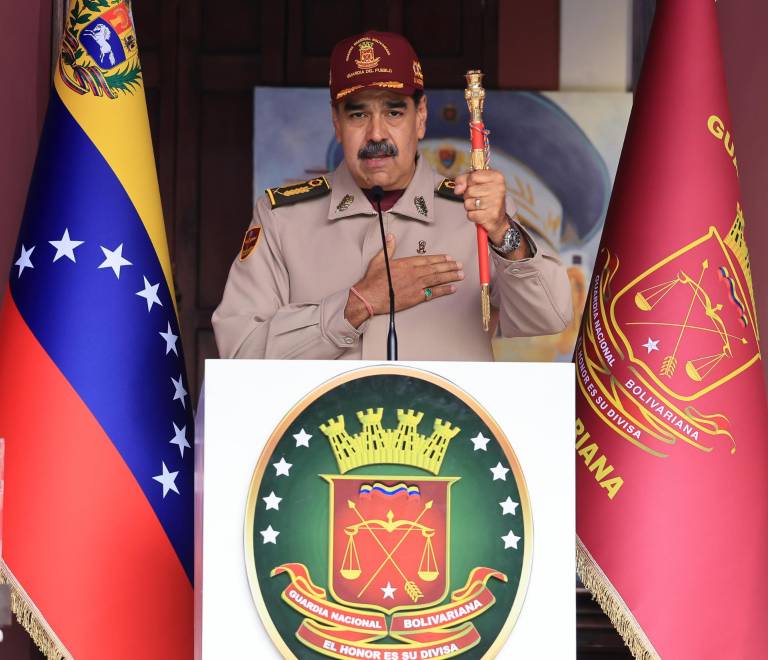 $!Fotografía cedida por Prensa del Palacio de Miraflores donde se observa al presidente de Venezuela, Nicolás Maduro.