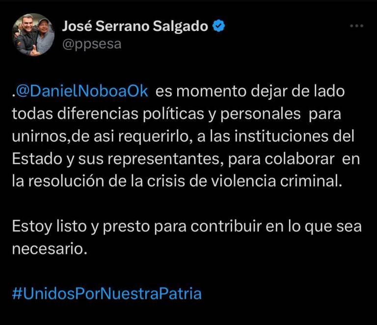 $!Daniel Noboa responde a ofrecimientos de Jan Topic, María Paula Romo y José Serrano: sigan participando