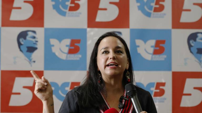 La presidenta de Revolución Ciudadana (RC), Gabriela Rivadeneira.
