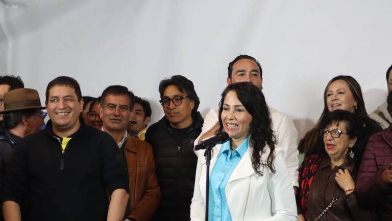 Militantes del movimiento Revolución Ciudadana.