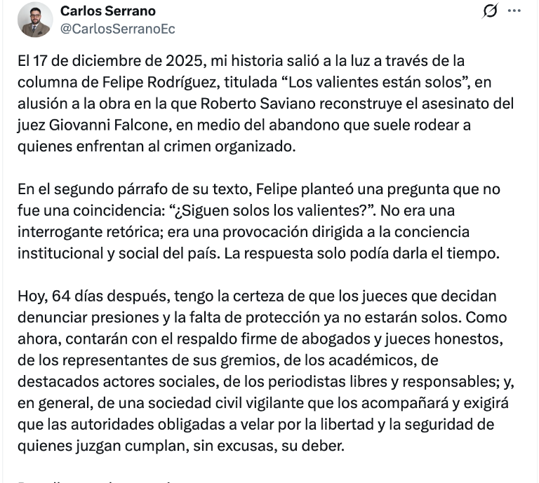 $!Pronunciamiento del juez Serrano.